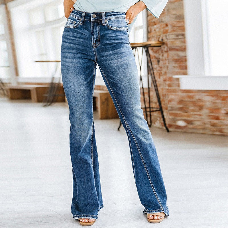 Women's High Waist Jeans Flared