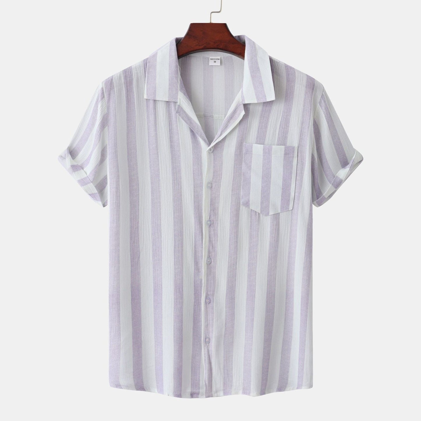 Men's striped short sleeved shirt