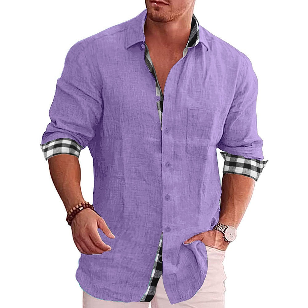 Men's Cotton and Linen Shirt