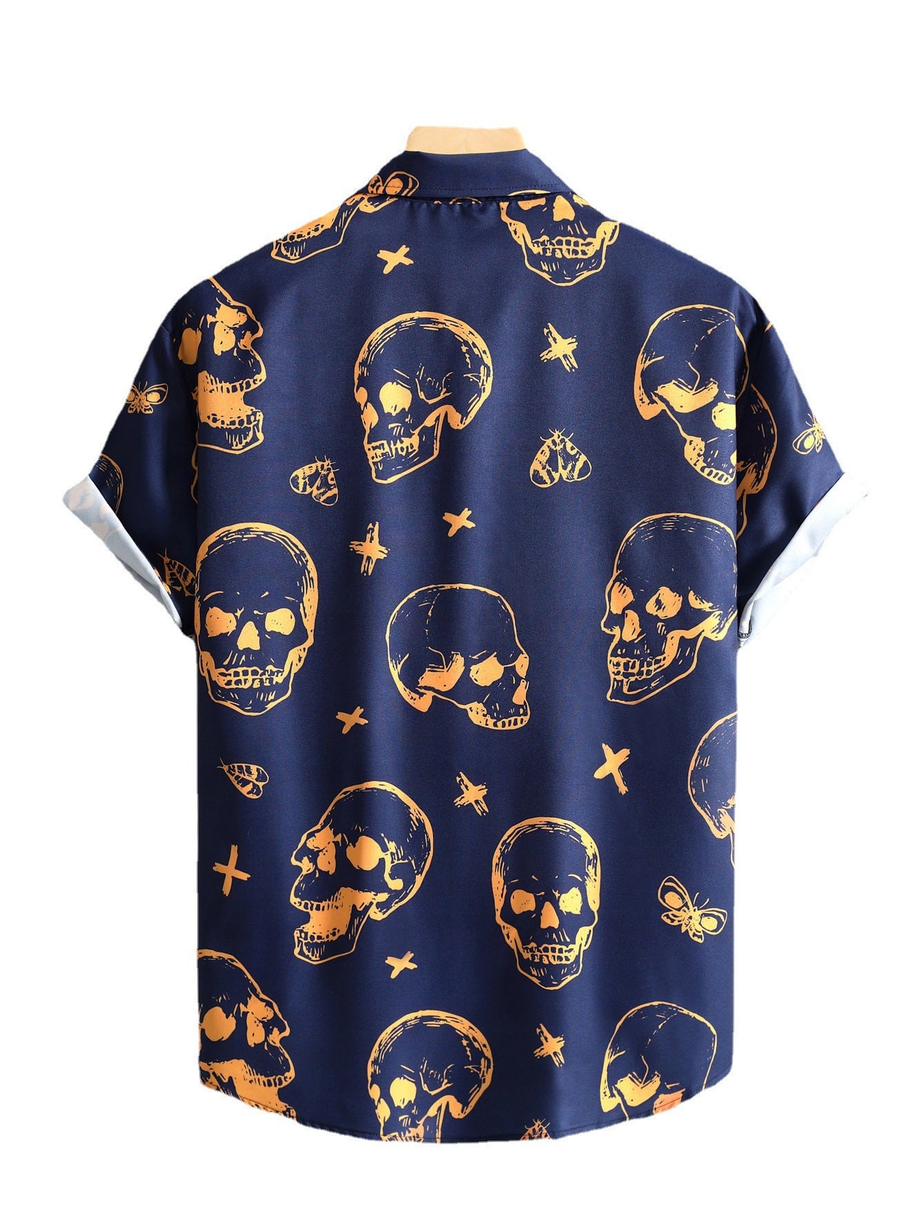 Men's Casual Loose Fit Skull T-Shirt